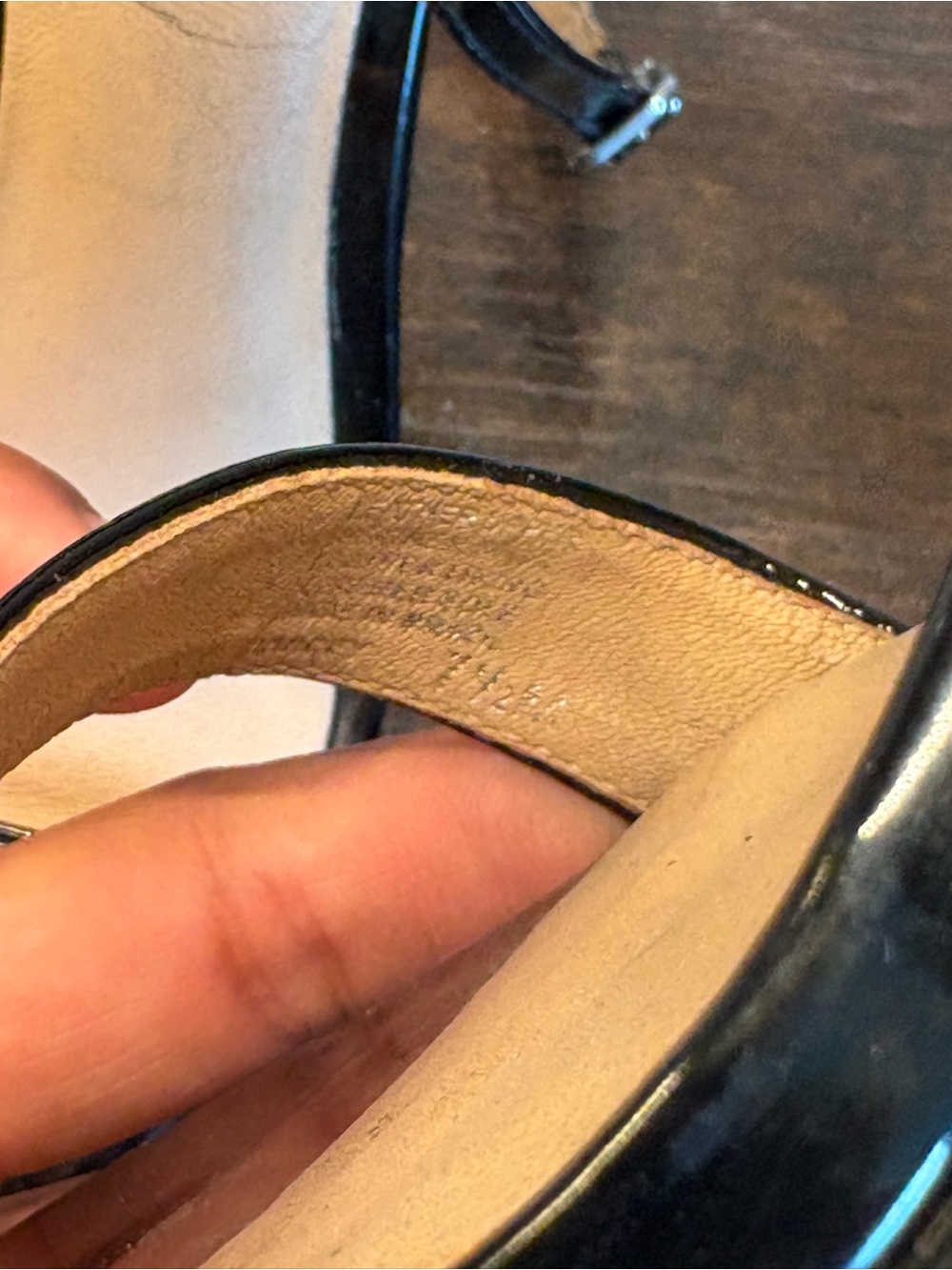 ANTONIO MELANI Black Patent Ankle-Strap Square-Toe Heels - Picture 8 of 8